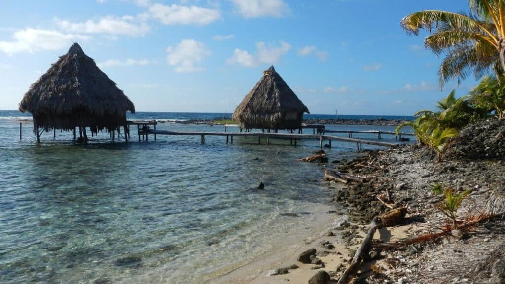 Glover's Atoll Resort overwater bungalows