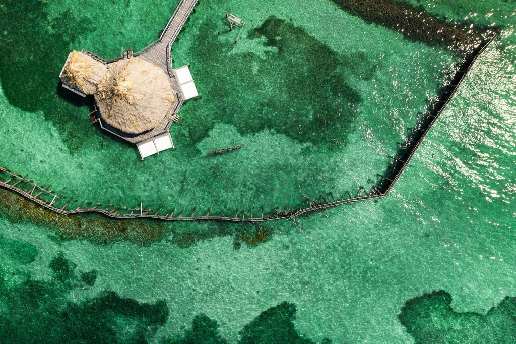 Thatch Caye Resort overwater bungalow
