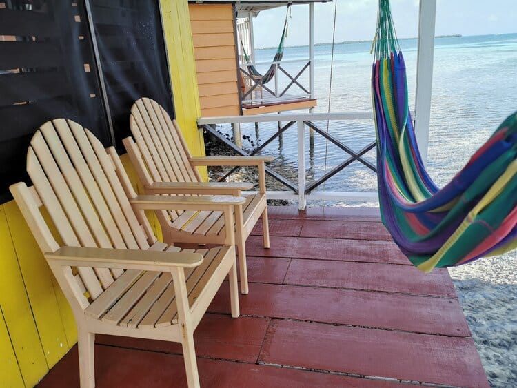 tobacco caye overwater bungalow