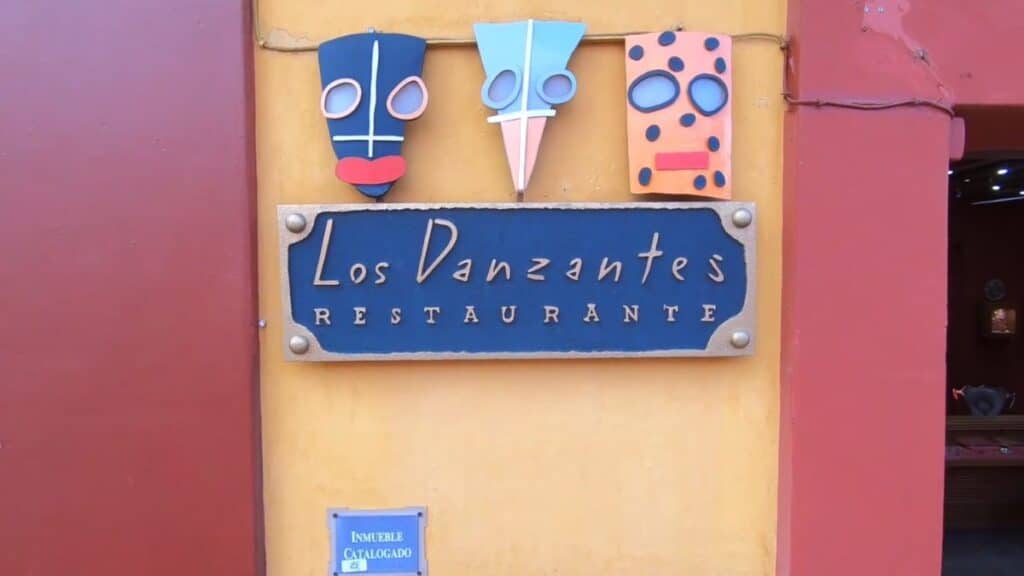 los danzantes restaurant oaxaca front sign