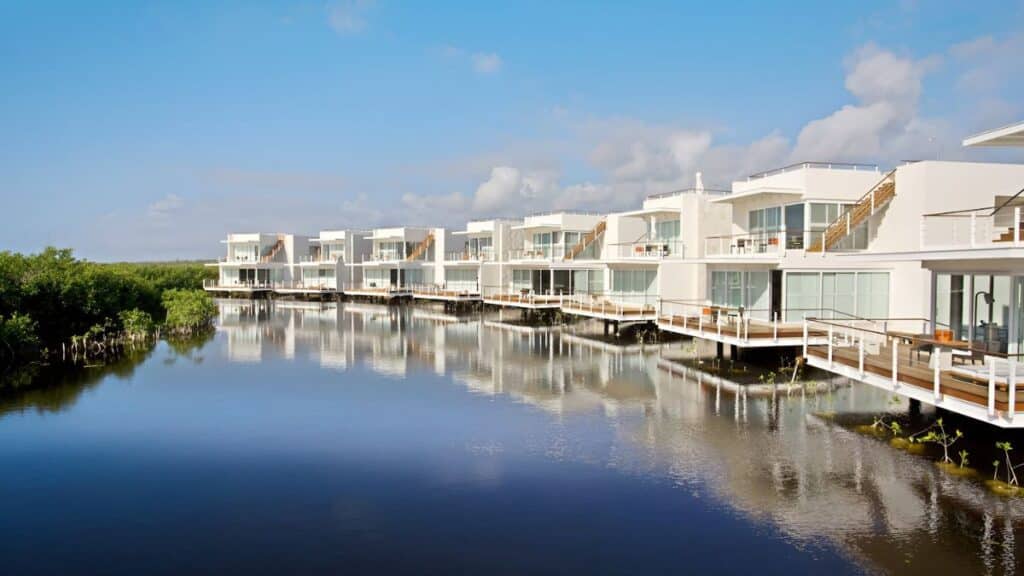 blue diamond luxury boutique waterfront terrace view from one of the suites