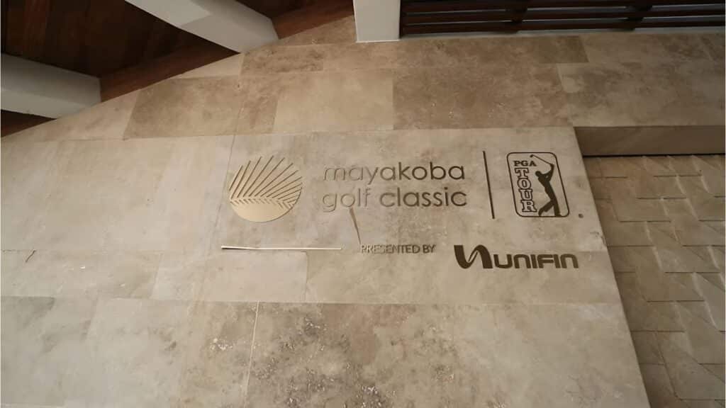 el camaleon golf course front sign with PGA tour symbol