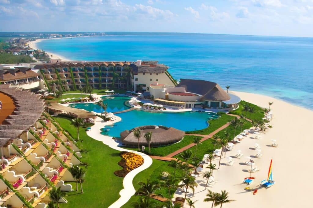 grand velas riviera maya beautiful aerial view with beach