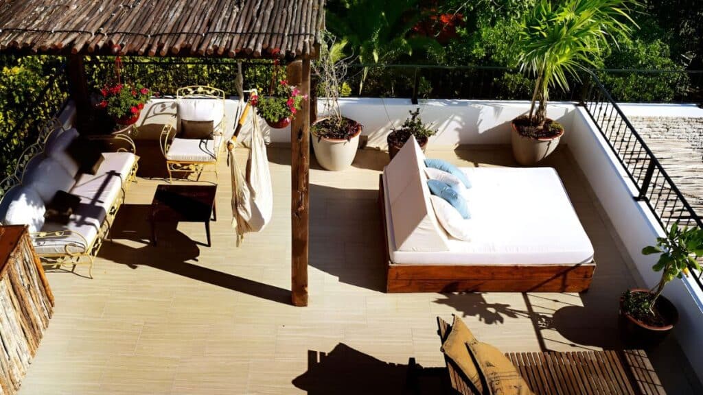 hotel la semilla terrace immaculate aerial view