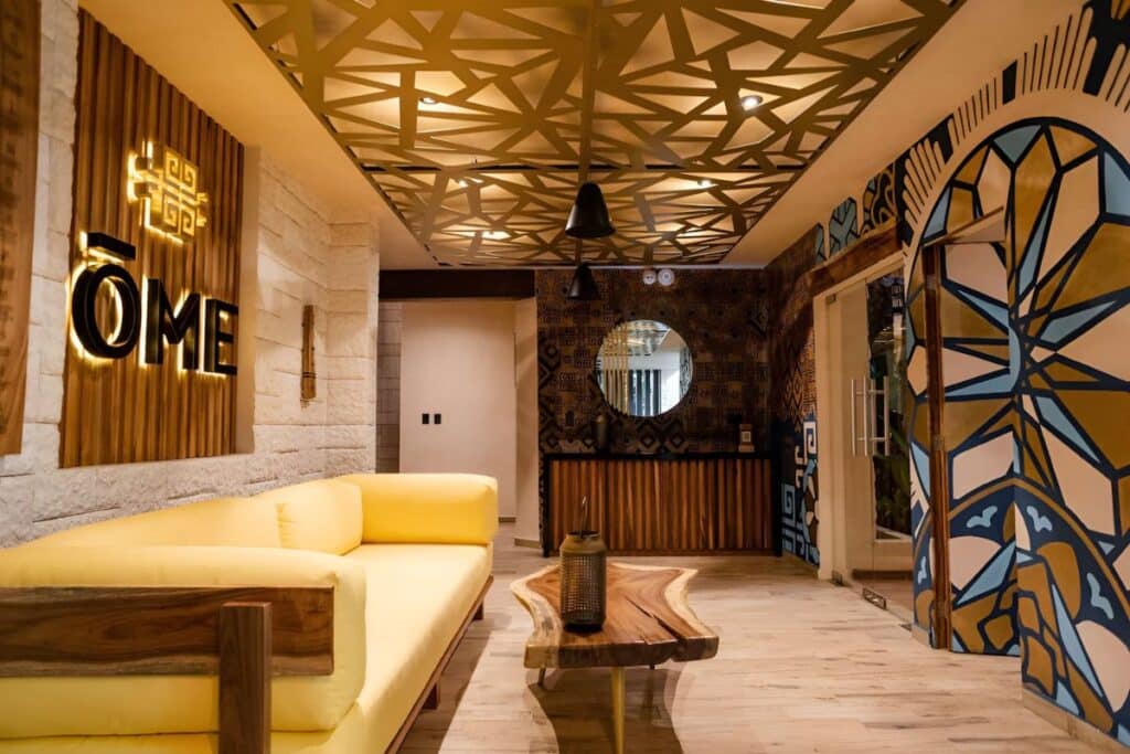 the reef playacar resort and spa lobby for massage room and spa treatments