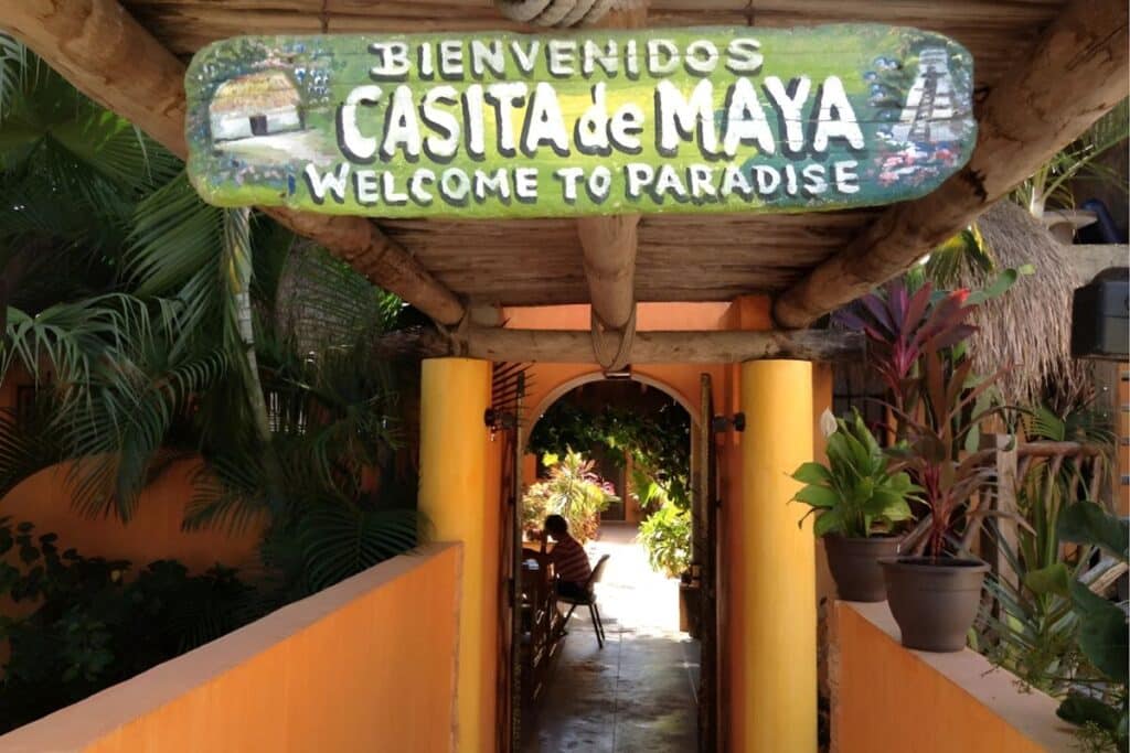 casita de maya boutique hotel main entrance