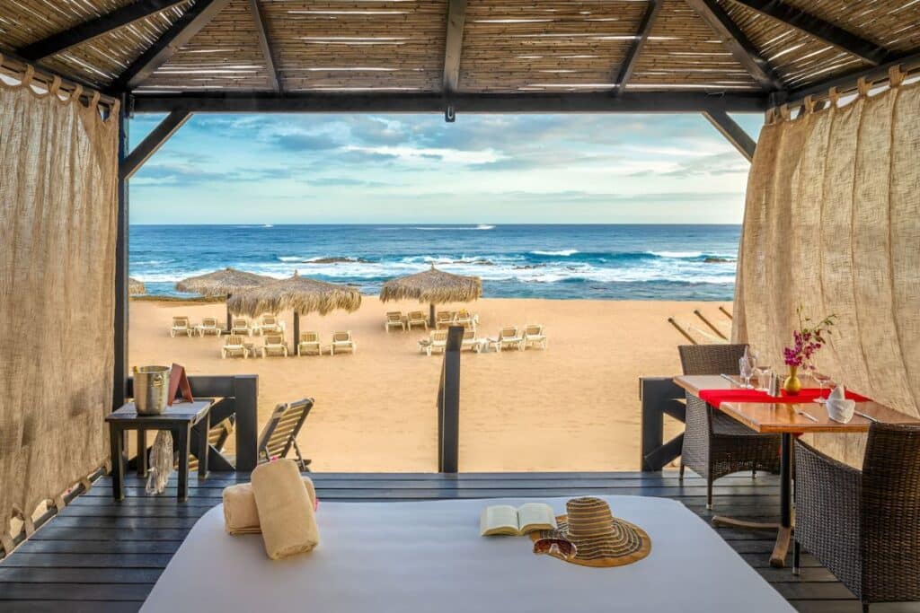 private cabana overlooking the beach grand fiesta americana los cabos 