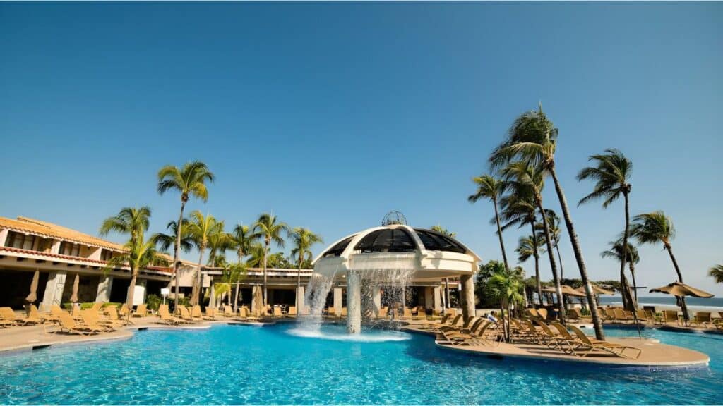 pierre mundo imperial spectacular view from the outdoor pool on a sunny day